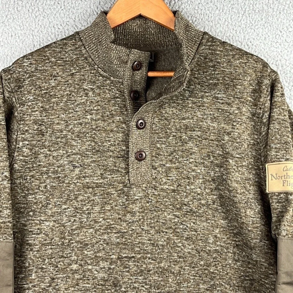 Cabela's Northern Flight‎ Midweight Long Sleeve Sweater Mens Large Cozy Outdoor